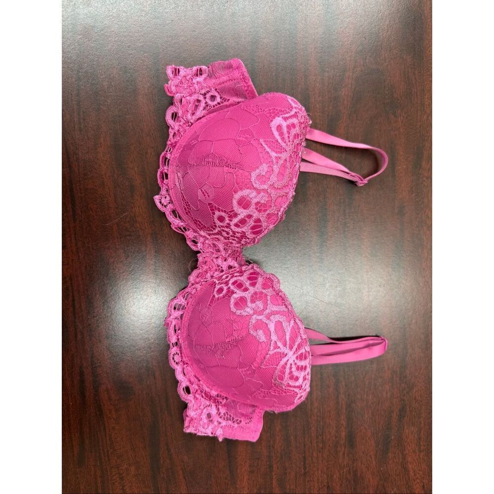 Juicy Couture Pink Push Up Bra Size 34B